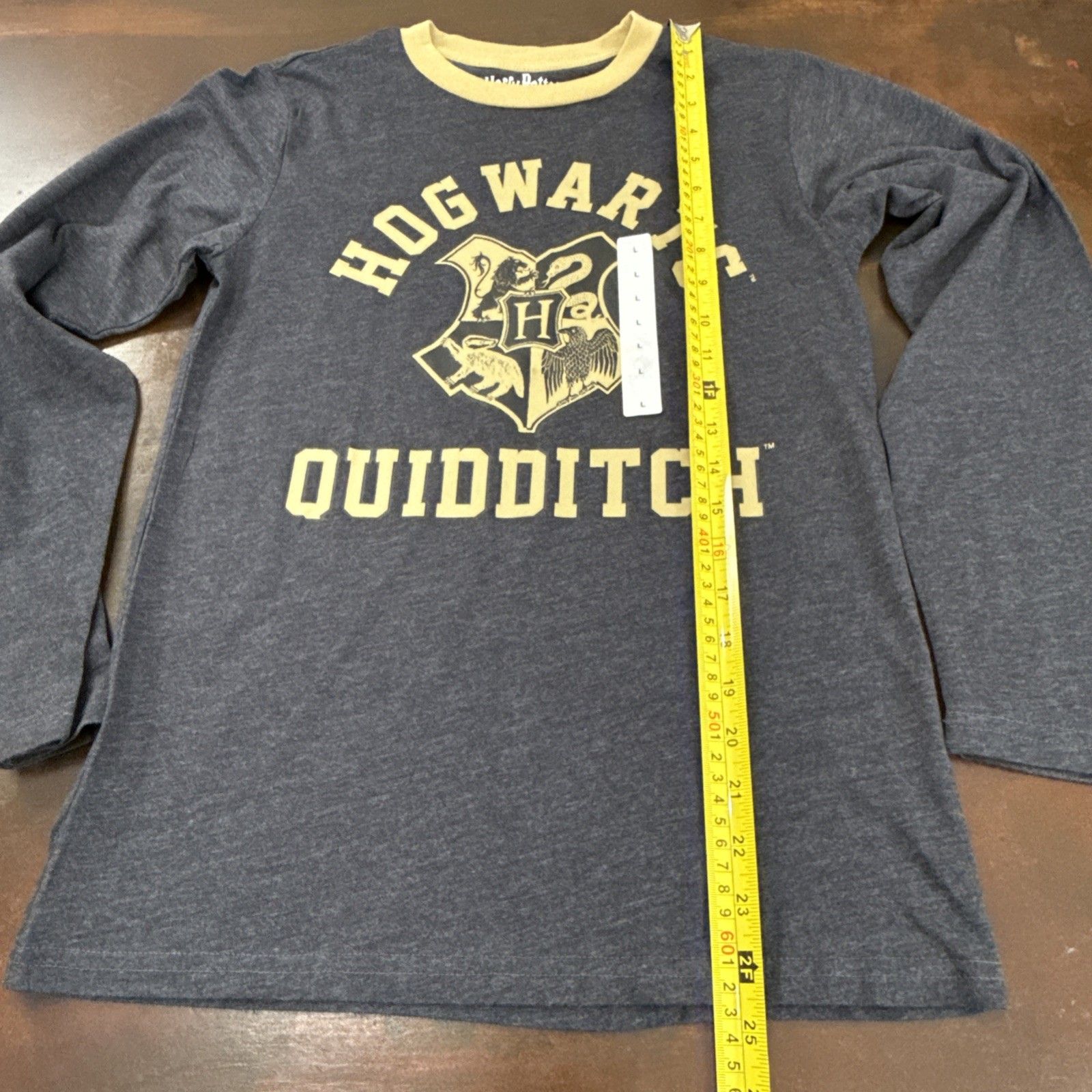 Harry Potter Hogwarts Quidditch Graphic Long Sleeve Crew Neck Tshirt Youth Large — image 3 of 8